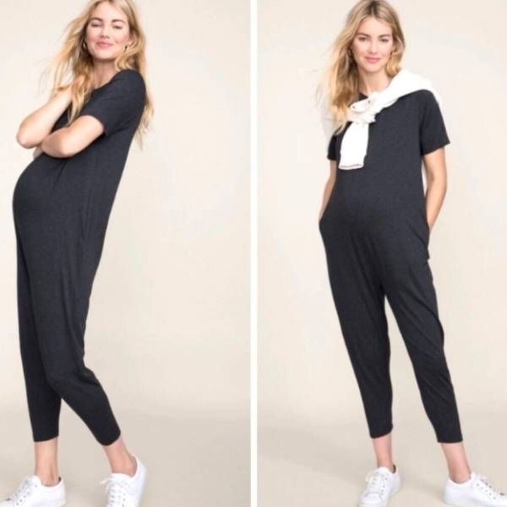 Hatch  Maternity  Walkabout Jumper In Charcoal Grey Sz 1 S/M
